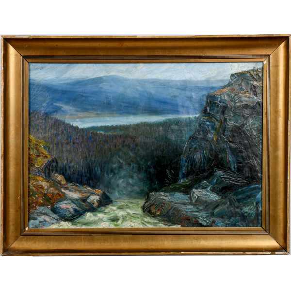 Carl Fredrik "Figge" Fredriksson, "Riksrådet", olja på duk, signerad