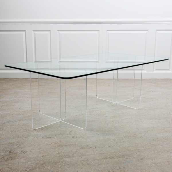 Soffbord, glas samt plexiglas, 2000-tal