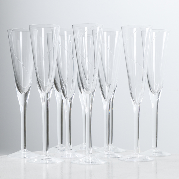 Champagneglas, "Line", Anna Ehrner, Kosta Boda, 10 st