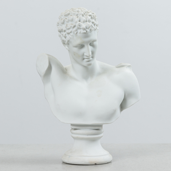 Byst, "Hermes", parian, möjligen Gustavsberg