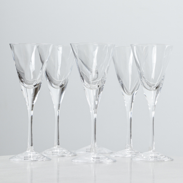 Bertil Vallien, snapsglas "Chateau", 6 st, Kosta Boda