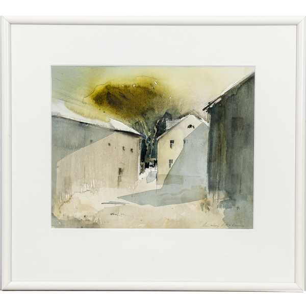 Lars Holm, akvarell, signerad