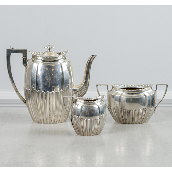Kaffeservis, 3 delar, Silver, 1060g