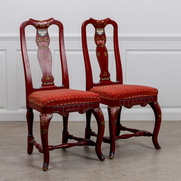 Stolar, ett par, senbarockstil, 1900-talets mitt