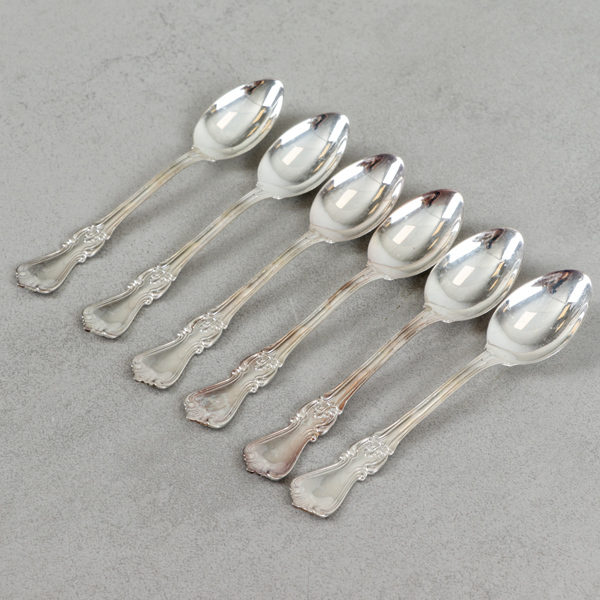 Teskedar, 6st, silver, GFAB, 89g