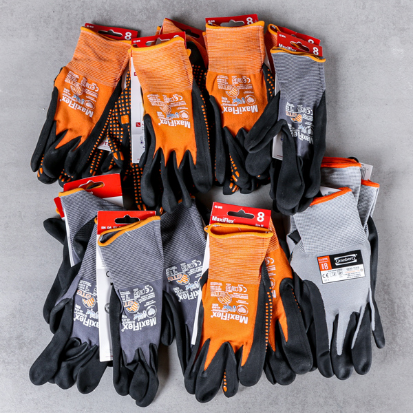 Skyddshandskar, MaxiFlex och Granberg, 13 st, strl 8
