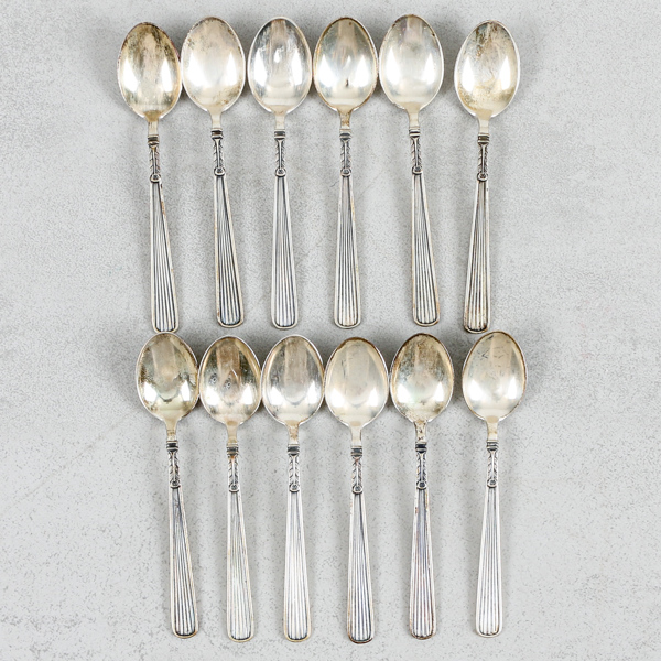 Kaffeskedar, 12st, silver, 110g