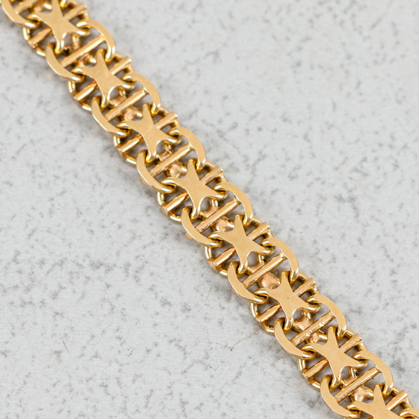 Armband, Guld 18k, 11.0g, X-Länk