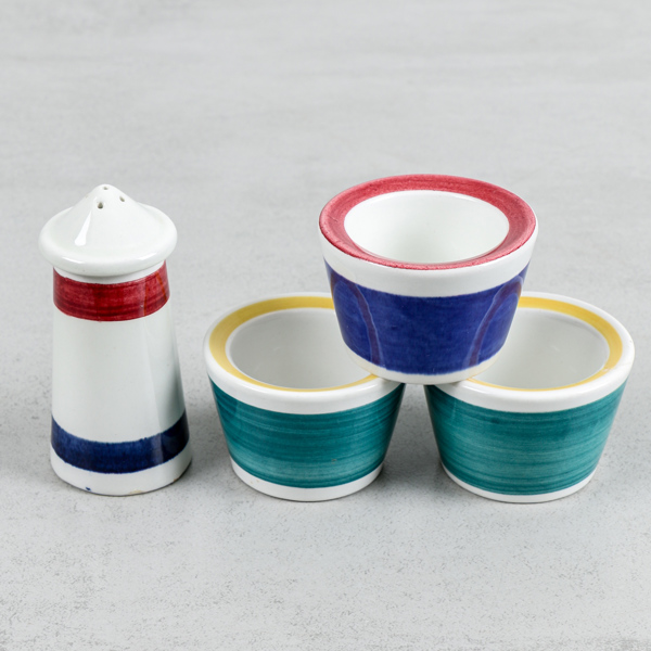 Äggkoppar, 3 st "Picknick", Marianne Westman, Rörstrand 