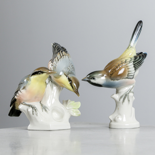 Figuriner, 2 st, porslin, Rudolstadt Volkstedt, Tyskland