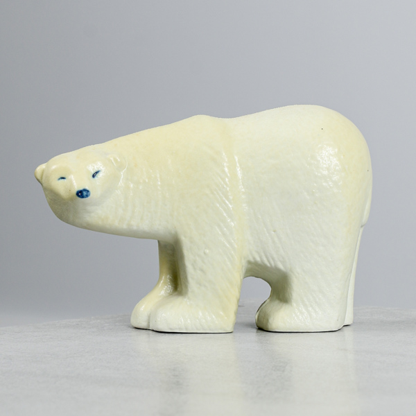 Lisa Larson, figurin, Isbjörn ur serien "Lillskansen", stengods, Gustavsberg