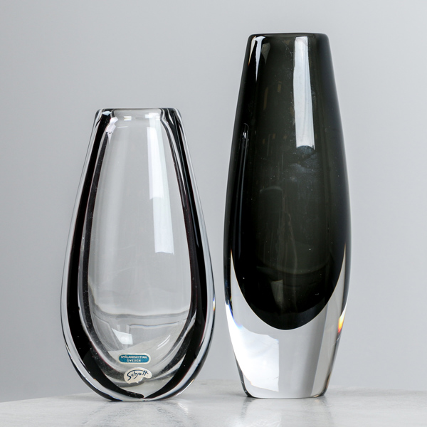 Vaser, 2 st, glas, 1960-tal