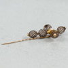 Pin, hårarbete, Guld 18k, Stockholm, 1800-talets första hälft