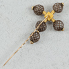 Pin, hårarbete, Guld 18k, Stockholm, 1800-talets första hälft