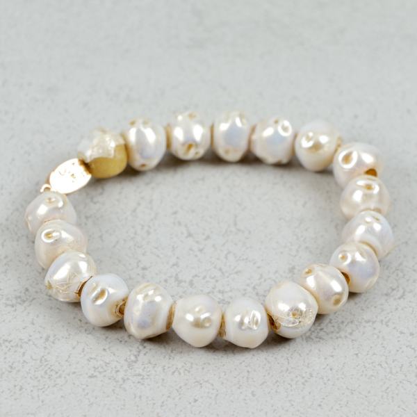 Pärlarmband, Frans Wilhelmsson 1768-1810, Stockholm år 1801, guld 18k