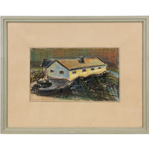 Eve Eriksson, pastell på papper, signerad