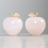 Skulpturer, Äpplen, 2 st, slipad rosenkvarts