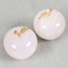 Skulpturer, Äpplen, 2 st, slipad rosenkvarts
