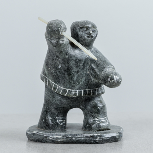 Skulptur, Enuit, sten, signerad