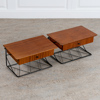 Sängbord, väggmodell, ett par, teak, 1960-tal