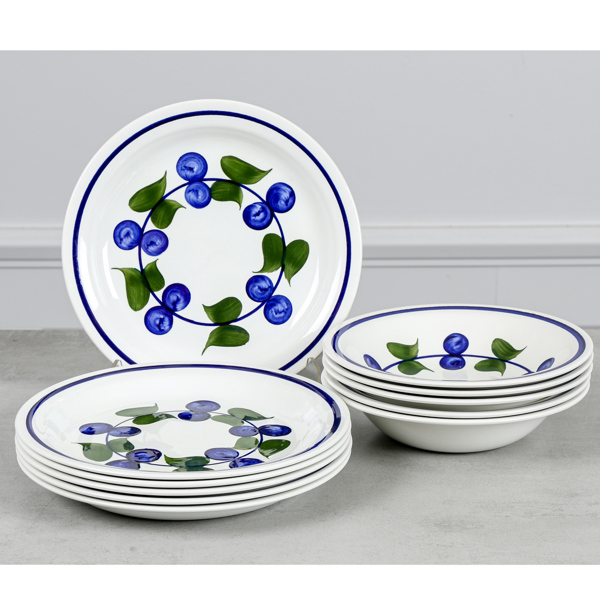 Tallrikar, 6+5 st, "Irene", Rörstrand