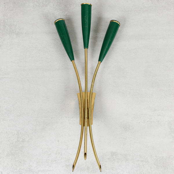 Vägglampor, mässing, 1950-tal