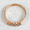 Diamantring, Guld 18k, 3.6g, 5 diamanter
