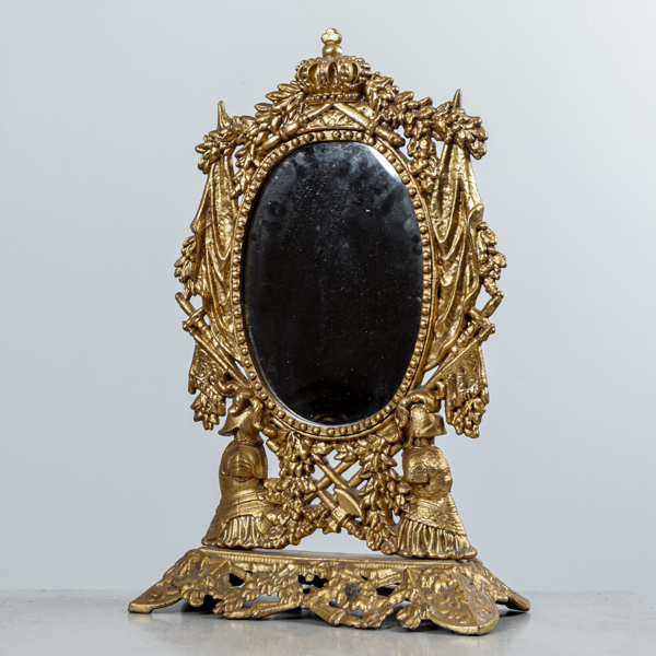 Bordsspegel, bronserat gjutjärn, 1800-talets slut