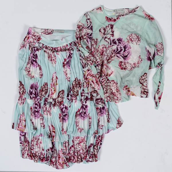 Kjol samt topp, Malina, strl M/L