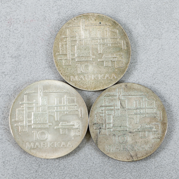 Mynt, 3st, 10 Markka, Finland 1967