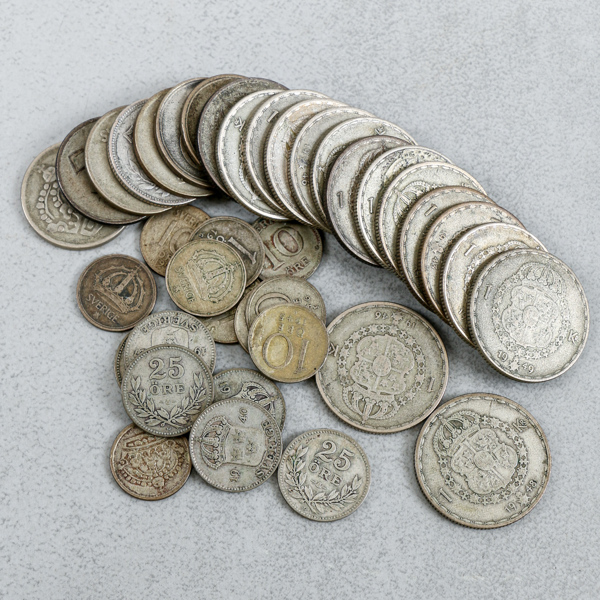 Mynt, 38st, Sverige, silver