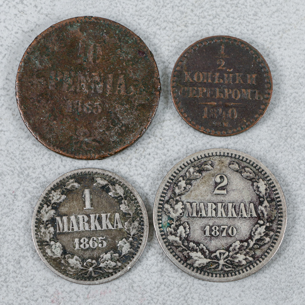 Mynt, 4st, Finland