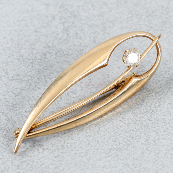 Brosch, Guld 14k, 3.3g
