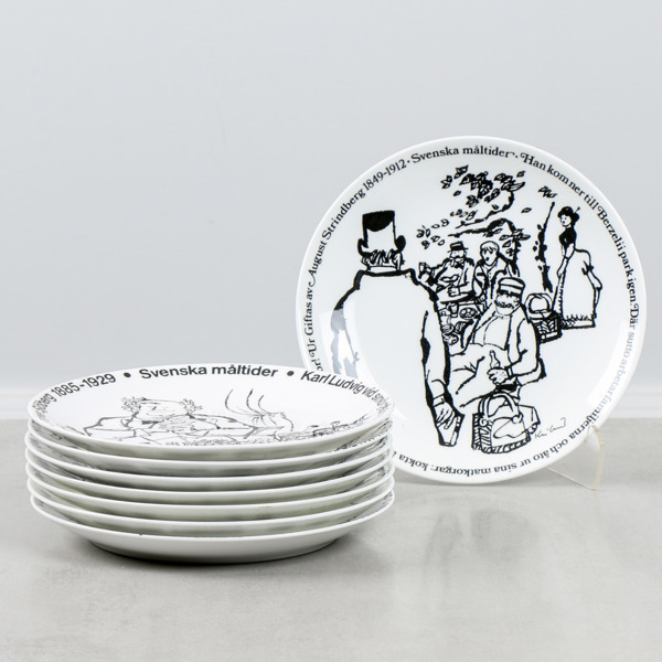 Tallrikar, "Svenska måltider", 8 st