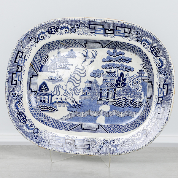 Stekfat, Willowmönstrat, 1800-tal