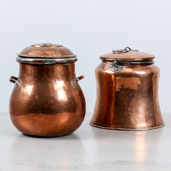 Kopparföremål, 2 st, 1800-tal