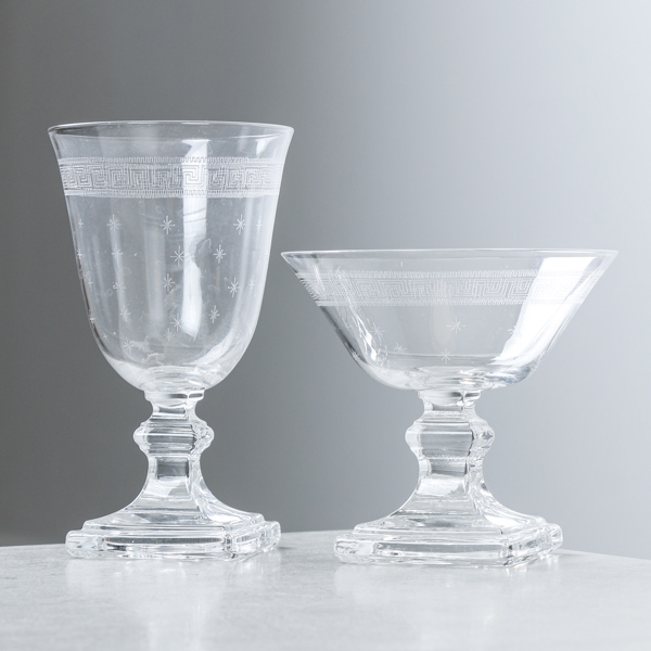 Glasservis, "Queen", Pukeberg, 10 delar, 1920/30-tal