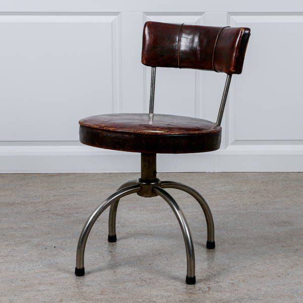 Stol, snurrbar, funkis, stålrör, 1930-tal