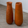 Golvvaser, stor modell, 2 st, terracotta, troligtvis Nordafrika