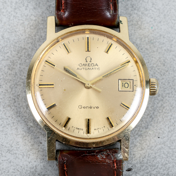 Herrarmbandsur, Omega Genève, Guld 14k, Ø34.5mm