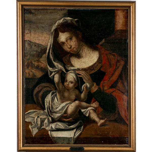 Jan Gossaert, efter, Madonna och Jesusbarnet, olja på duk