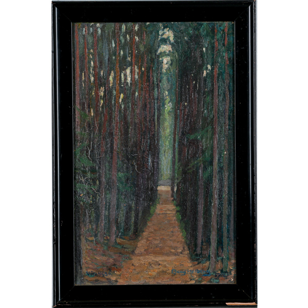 Bengt Hedberg, (1868-1953), "Visingsö", olja på pannå, signerad och daterad 1912