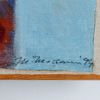 Mario Massanyi, komposition III, olja på pannå, signerad