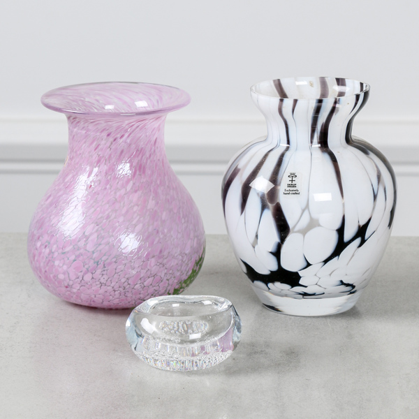 Glas, Ulrica Hydman Vallien, vas, samt Kaj Franck, Iittala, mindre skål