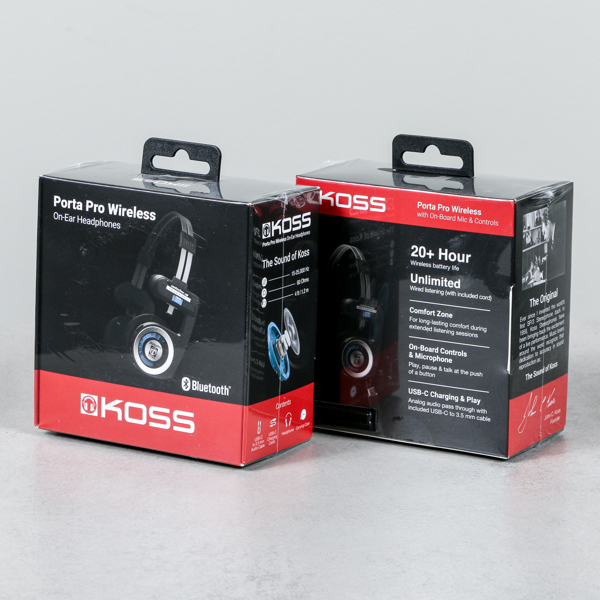 Trådlösa hörlurar, 2 st, Koss, "Porta Pro Wireless"