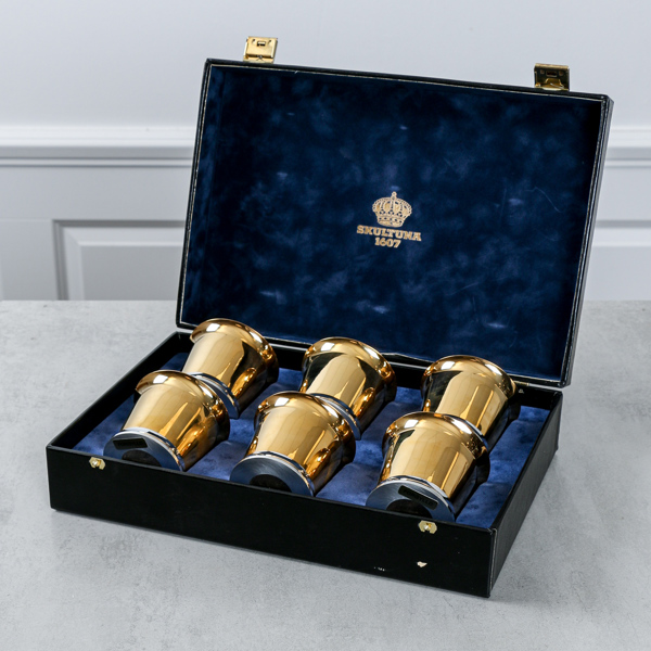 Skultuna, koppar, 6 st, mässing