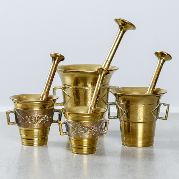 Skultuna, mortlar, 4 st