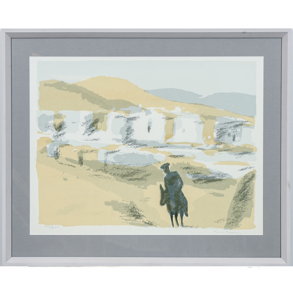 Gustav Rudberg, litografi, signerad