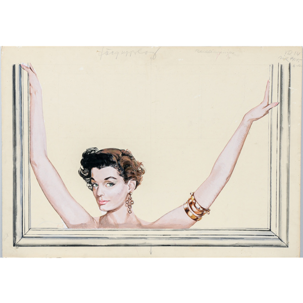 Gerd Miller, Ta-da, gouache på pannå, signerad