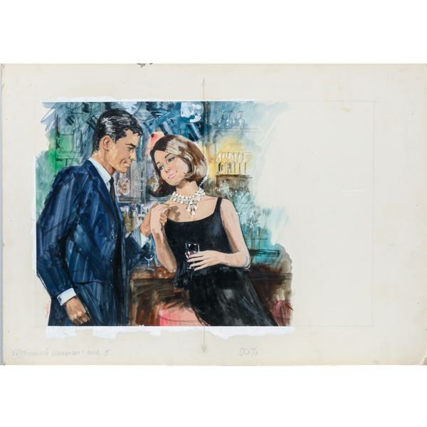 Gerd Miller, "Flickan på glasberget", blandteknik på pannå, signerad